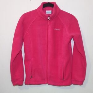 Columbia Pink Full-Zip Fleece Jacket Girls Size L 14-16